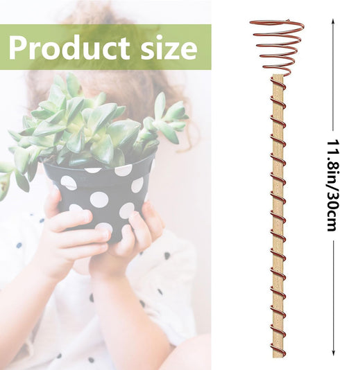 10 Pack 11.8" Electroculture Copper Gardening Antenna Long Copper Garden Stake Garden Tool Coil, Garden Copper Stakes Copper Plant Stakes for Grow...