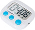 6 Pack Small Digital Kitchen Timer Magnetic Back and ON/Off Switch,Minute Second Count Up Countdown, White...