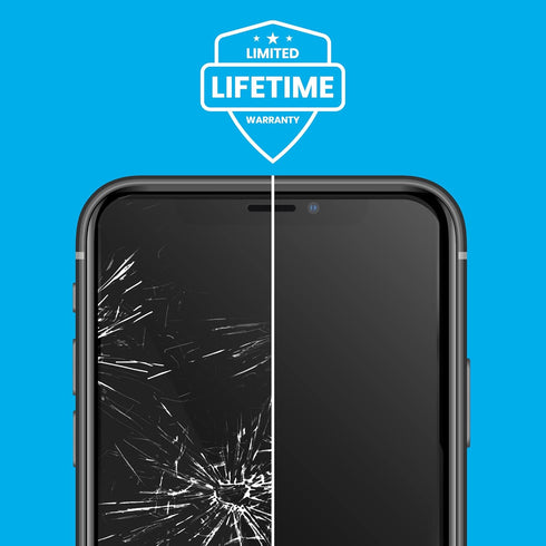 Simple Snap Tempered Glass Screen Protector for iPhone X/XS — Invinsible Protection with Bubble-Free, Scratch-Resistant, Fingerprint-Free Tech, Ca...