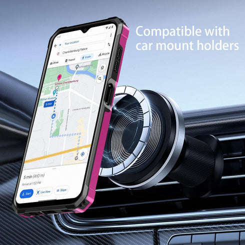 Goodon Designed for Samsung Galaxy A15 Case with Screen Protector - Features Built-in Magnetic Kickstand - Car Mount Holder Compatibility - Protec...