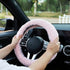 Fluffy Car Steering Wheel Cover for Women,JXJKMMN Winter Volkswagen Elasticity Fashionable Faux Wool Warm Fuzzy Steering Wheel Cover Universal Fit...