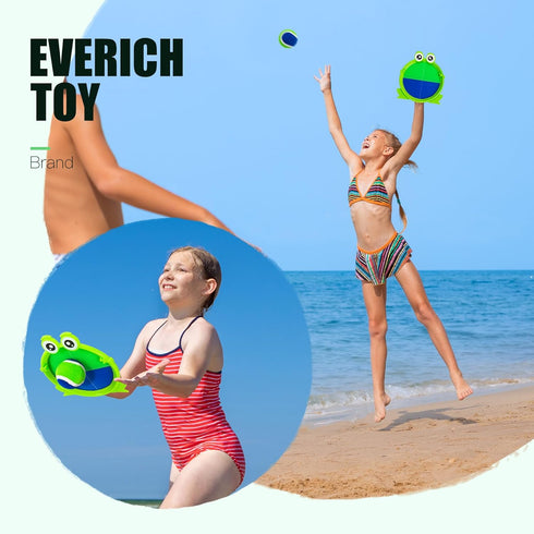 EVERICH TOY Beach Toys Outdoor Games for Kids Ages 3-10-Yard Lawn Games Ball Catch Games Paddle Toss-Upgraded Version Outside Games for Kids/Famil...