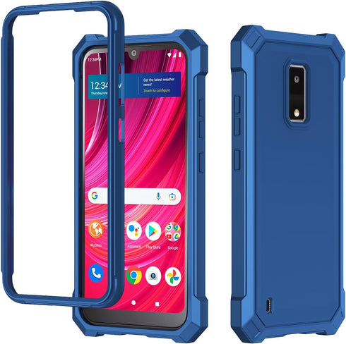 for BLU View 4 case, with Tempered Glass Screen Protector 360 Full-Body Soft TPU Bumper Shockproof Silicone Protective Phone Cover Case for BLU Vi...