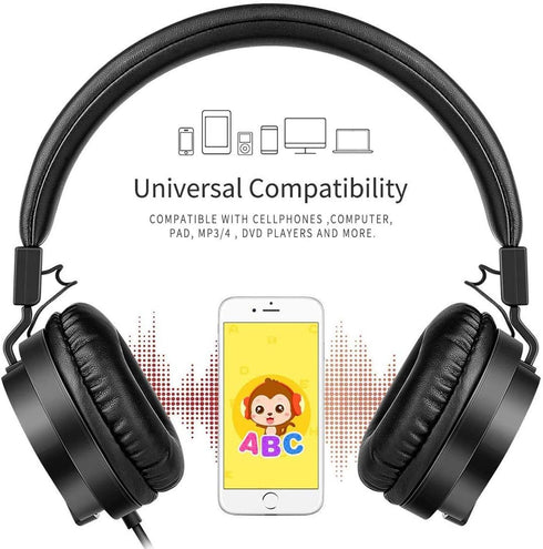 gorsun Kids Headphones, Lightweight Stereo Wired Toddler Headphones?Adjustable Headband Children's Headset for Smartphones Computer Pad Earphones(...