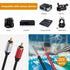 2Packs Speaker Wire RCA Audio Both Male Plug Jack Connector Adapter to Bare Wire Open End Pigtail Audio Video Lotus Plug Repair Cable for Amplifie...