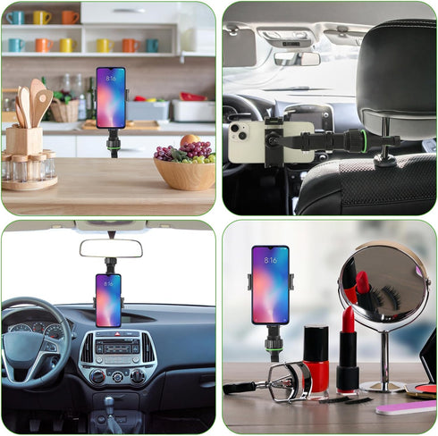 Rotatogrip Phone Holder, 360 Degree Rotatable Rotato Grip Cell Phone Holder Multifunctional Rotato Grip Phone Mount Car Phone Holder Rearview Mirr...