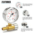 MEANLIN MEASURE 0~6000Psi Pressure Washer Pressure Gauge, 3/8 Inch Quick Connect, 2.5" FACE DIAL Stainless Steel Liquid Filled Pressure Gauge for ...