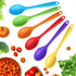 2 Pcs Silicone Spoons for Cooking Heat Resistant, Non-Stick Mixing Spoon for Kitchen Cooking Baking Stirring Mixing Basting Tools (Orange)...