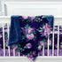 TANOFAR Baby Blankets Purple Floral Minky Toddler Blanket for Boys Girls, Dotted Backing, Double Layer, Crib Receiving Blanket, for Nursery/Stroll...