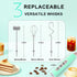 YUSWKO Baby Blue Handheld Milk Frother Wand for Coffee, Rechargeable Electric Whisk with 3 Heads 3 Speeds Drink Mixer Coffee Frother For Latte, Ca...