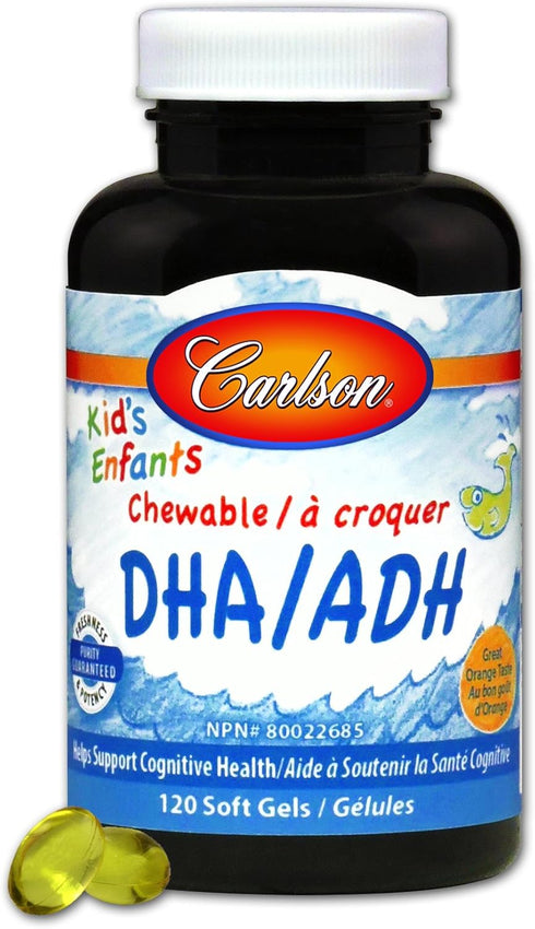 Carlson Carlson for Kids Chew. DHA Orange, 120 Softgels...