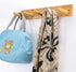 Wall Mounted Coat Rack, 5-Pegs Bamboo Entryway Hat Rack for Wall, Hooks for Hanging Coats and Jackets, Bathroom Kitchen Towel Rack Wall Hangers fo...