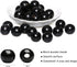 Black Wooden Macrame Beads 20mm with 8mm Large Hole, Wood Spacer Beads, Natural Round Ball Farmhouse Wooden Loose Beads for Bead Crafts Making Hom...