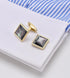 Square Abstract Pattern Cufflinks for Men with Gift Box Novelty Colorful Men's Cuff Links for Wedding Daily Office Shirt Party Birthday Anniversar...