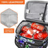 opux Insulated Lunch Bag for Men Women, Leakproof Floral Grey Lunch Box for Work, Portable Soft Lunch Cooler Bag with Shoulder Strap, Adult Lunchb...