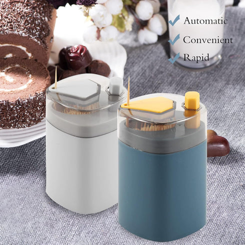 Avesfer 3 PCS Toothpick Holder Dispensers with 900 PCS Toothpicks Pop-Up Automatic Tooth Pick Dispenser for Kitchen Restaurant Thickening Containe...