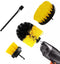 Drill Brush Attachment Set, 4pcs Nylon Bristle Power Scrubber for Cleaning Showers, Bathroom, Tile, Grout, Carpet with Plastic Handle & Extension ...