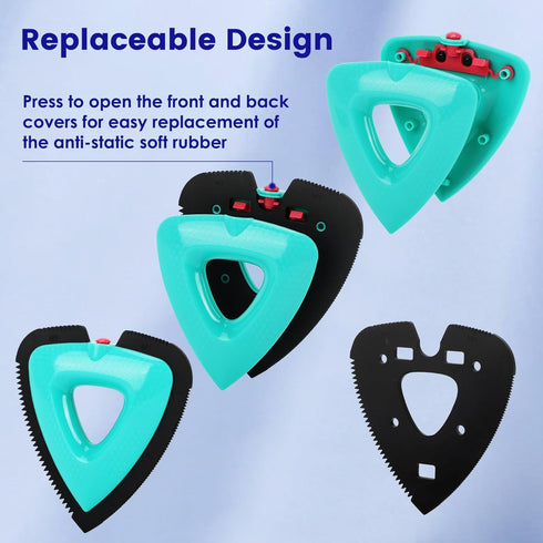 Mini Pet Hair Remover, Cleaning Brush for Car Detailing, Auto Interior, Furniture, Sofas and Carpets, Handheld Triangle Carpet Dog Hair Remover - ...