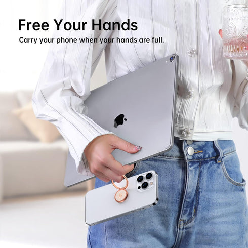 Syncwire Cell Phone Ring Holder Stand, 360 Degree Rotation Finger Ring Kickstand with Polished Metal Phone Grip for Magnetic Car Mount Compatible ...