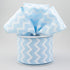 Expressions Chevron Wired Ribbon, Light Blue, 2.5 Inch x 360 Inches, 100% Polyester, Canvas, Baby Shower, Easter, Christmas, Mothers Day, Spring...