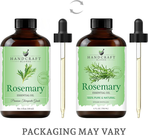 Handcraft Blends Rosemary Essential Oil – Huge 4 Fl Oz – 100% Pure and Natural – Premium Grade Essential Oil for Diffuser and Aromatherapy, Skin, ...
