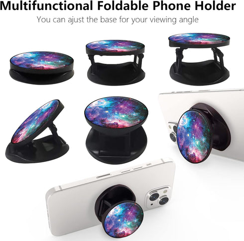 Cell Phone Stand Foldable Expanding Phone Sockets Finger Grip Holder for Smartphone and Tablets - Nebula Galaxy......
