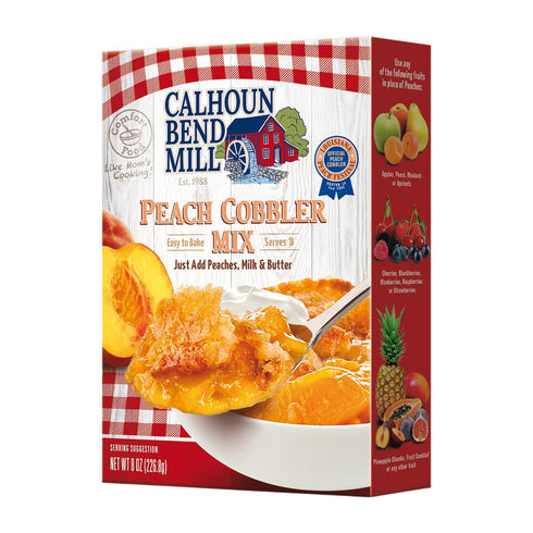 Calhoun Bend Mill Peach Cobbler Mix | Easy to Make Classic Southern Dessert | Versatile Crust Mix for Peach & Other Fruit Fillings | Sweet and Cru...