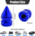4 PCS Car Tire Valve Caps, Spiked Aluminum Alloy Tire Trim Accessories, Dustproof Tire Wheel Stem Covers, Universal Air Stem Cap for Auto, Trucks,...