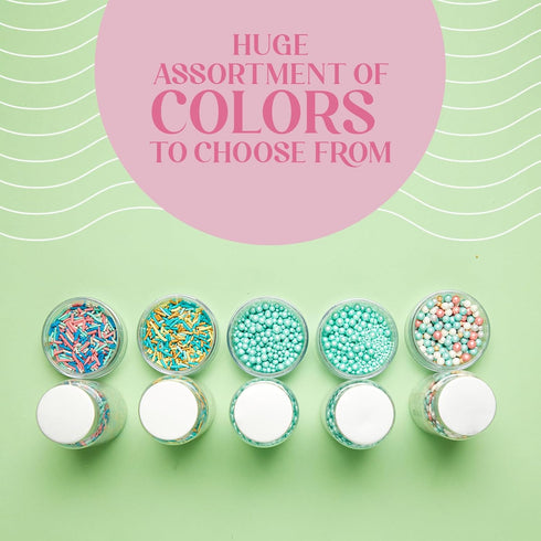 Confect Sparkling Sugar for Baking & Cake Decorative Sugar Assorted pack of 5 Cool Mermaid Sparkling Sugar Sprinkles Mix Parrot Green, Green, Blue...