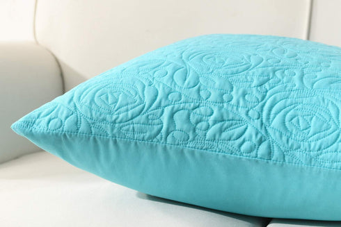 MarCielo 2 Pack Throw Pillow Covers Euro Sham Covers (26"X26", Teal)...