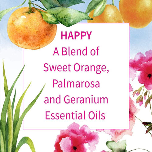 Garden of Life Essential Oils, 100% Organic & Pure Geranium Essential Oil Plus Sweet Orange & Palmarosa - Happy Blend for Diffusers, Home, Skin & ...
