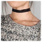 Vintage Black Wide Lace Choker Necklace Black Hollow Lace Collar Necklace Crocheted Lace Necklace Punk Tattoo Choker Chain Short Chain Jewelry for...