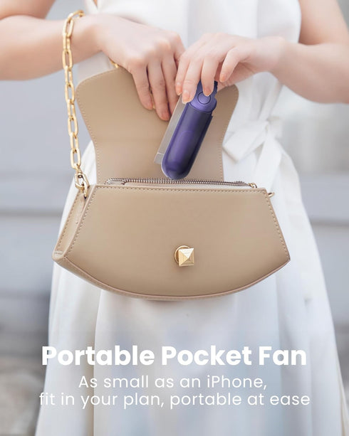 Koonie Portable Handheld Fan, Foldable Mini Hand Held Fan for Travel, Small Pocket Fan for Women, Battery Operated Fan with 8 Working Hours for In...