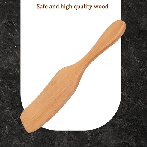 HANSGO Wooden Sourdough Spatula, Spurtle for Sourdough Starter 11" Natural Wooden Kitchen Utensil for Spreading Cooking Mixing Non Stick Cookware...