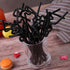 300 Pcs Black Flexible Plastic Straws, BPA-Free Disposable Bendy Straws, 10.2" Long and 0.23'' Diameter...