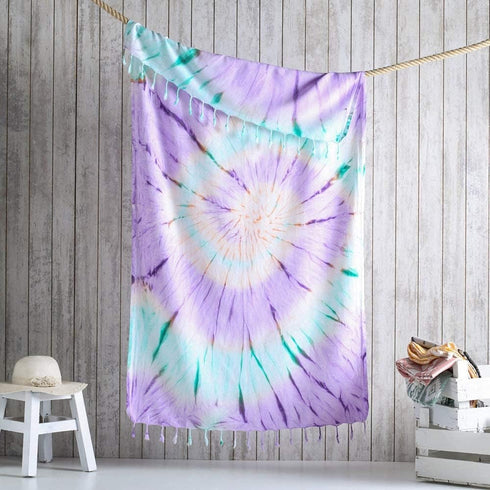Brand Tie Dye Pestemal Turkish Beach Towel, 33 Inch X 65 Inch Beach Towel Bath Pool Yoga Pilates Picnic Blanket Tapestry - (Multicolor)...