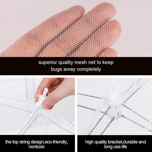 (6 Pack) Pop-Up Outside Picnic Mesh Food Covers Tent Umbrella for Outdoors and Camping Food Net Cover Keep out Flies Mosquitoes Ideal for Parties ...