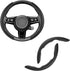 Amiss Car Nappa Leather Steering Wheel Cover, Car Interior Accessories, 2PCS Segmented Steering Wheel Protector, Universal 99% Car Wheel Cover Pro...