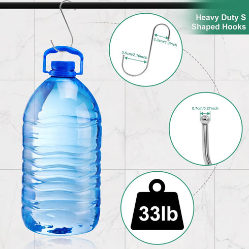 SumDirect Heavy Duty S Hooks - 15 Pack 5.7 Inch Extra Large Meta Stainless Steel S Shaped Hooks for Hanging...