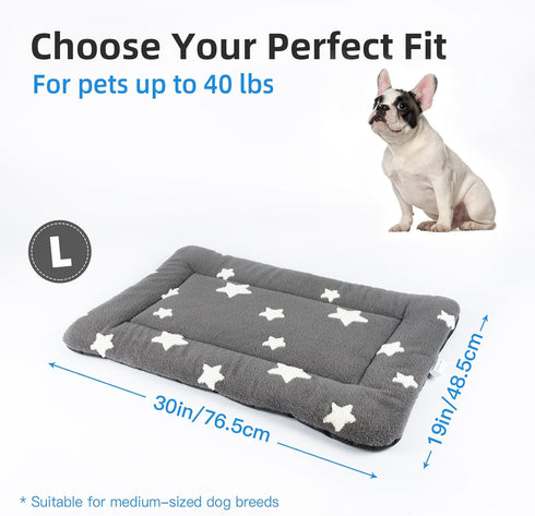 Mora Pets Cat Bed for Indoor Cats Washable Dog Crate Pad Dog Bed Mat for Small Dogs Pet Kennel Pad for 22 inch Cage Soft Flat Puppy Mattress Kitte...