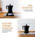 Mixpresso Black 3 Cup Moka Pot Cuban Coffee Maker, Moka Pot for Gas, Electric Stove Top, Classic Italian Coffee Maker, Stovetop Espresso Maker, Ca...