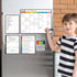 CLEVER CLEAN Magnetic Dry Erase Monthly Calendar Set - 14.5"x11" Monthly Calendar, 6.5"x8.5" Weekly, Daily, List Boards for Fridge - 6 Extra Fine ...