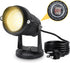 10W Dusk to Dawn Outdoor LED Spotlight Plug in with Photocell Sensor for House Flag Yard Tree, 3000K 1000lm Warm White 120V Landscape Lighting wit...