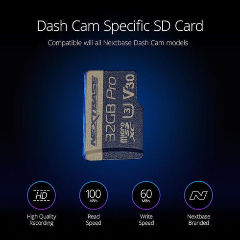 Nextbase 32GB U3 Micro SD Memory Card - with Adapter - Compatible with Nextbase in-Car Dash Cams Series 1 and 2...