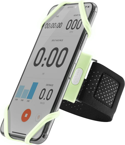 BONE Run Tie, Running Cell Phone Holder, Skin-Friendly & Washable Silicone Sport Armband, Universal Workout Phone Carrier Compatible with Most Sma...