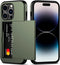 Nvollnoe for iPhone 14 Pro Case with Card Holder Heavy Duty Protective Dual Layer Shockproof Hidden Card Slot Slim Wallet Case for iPhone 14 Pro f...