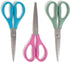 U Brands U-Eco 8“ Scissors, Set of 3, Assorted Brights, Patented Concave Blade Technology (6607U01-24)...
