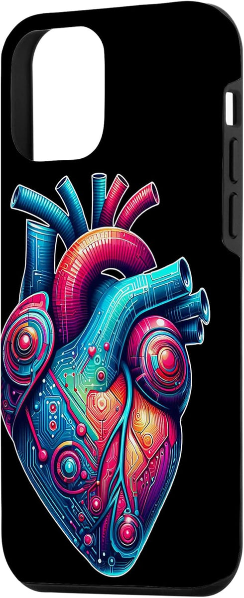 iPhone 12 mini Robot Heart Retro Robotics Engineer Artificial Intelligence Case...