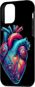 iPhone 12 mini Robot Heart Retro Robotics Engineer Artificial Intelligence Case...