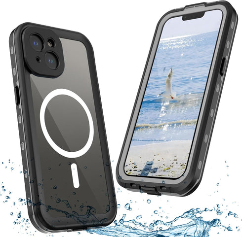 Full Body Case for iPhone 15 Plus 6.7 Inch,Waterproof DirtProof DropProof Snowproof Anti-Scratch Clear Magnetic Rugged Built-in Screen Protector H...